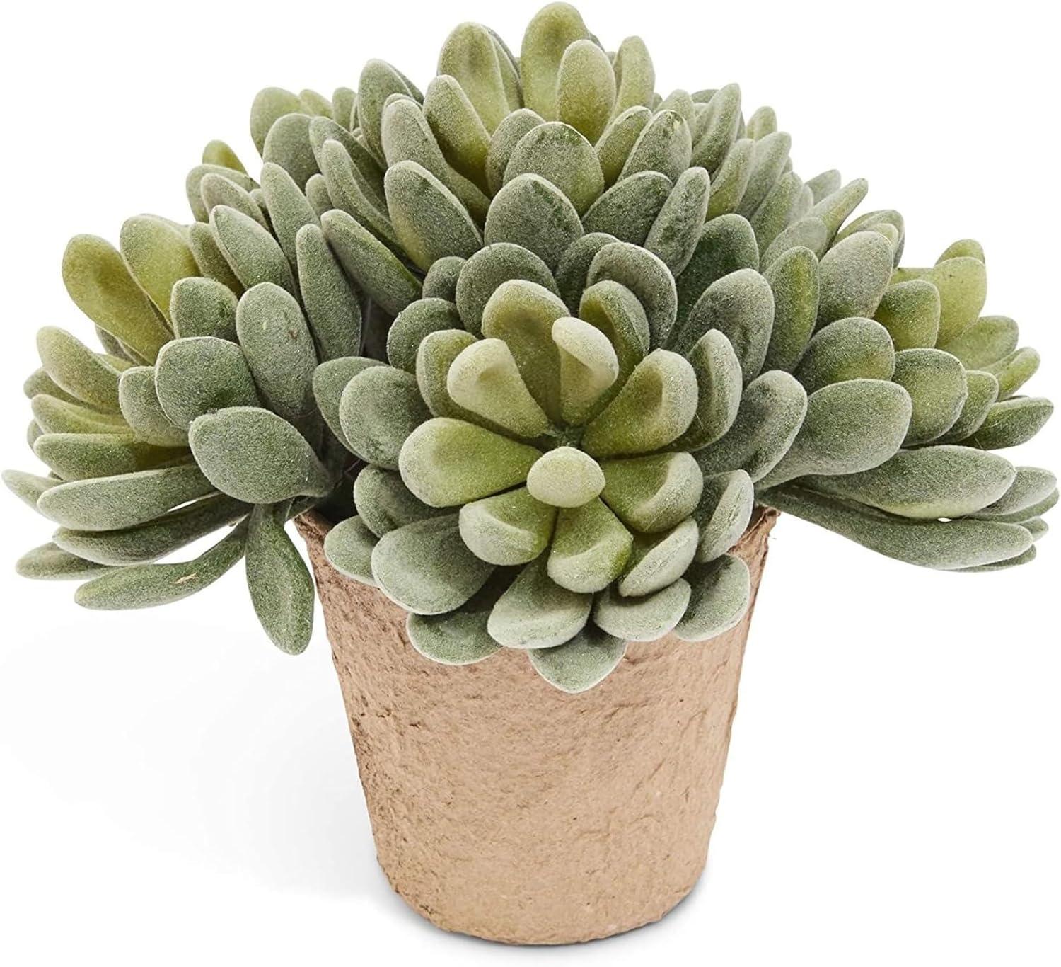 6 Pack Artificial Succulents Picks, 5 inch Faux Unpotted Echeveria Fake Succulent Plants, Green