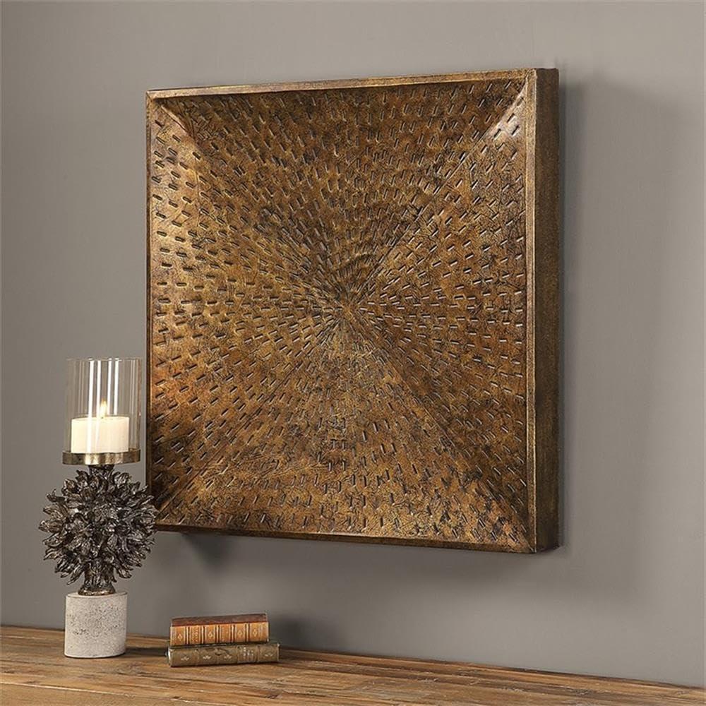 Blaise 31.5" Antiqued Bronze Textured Wall Art