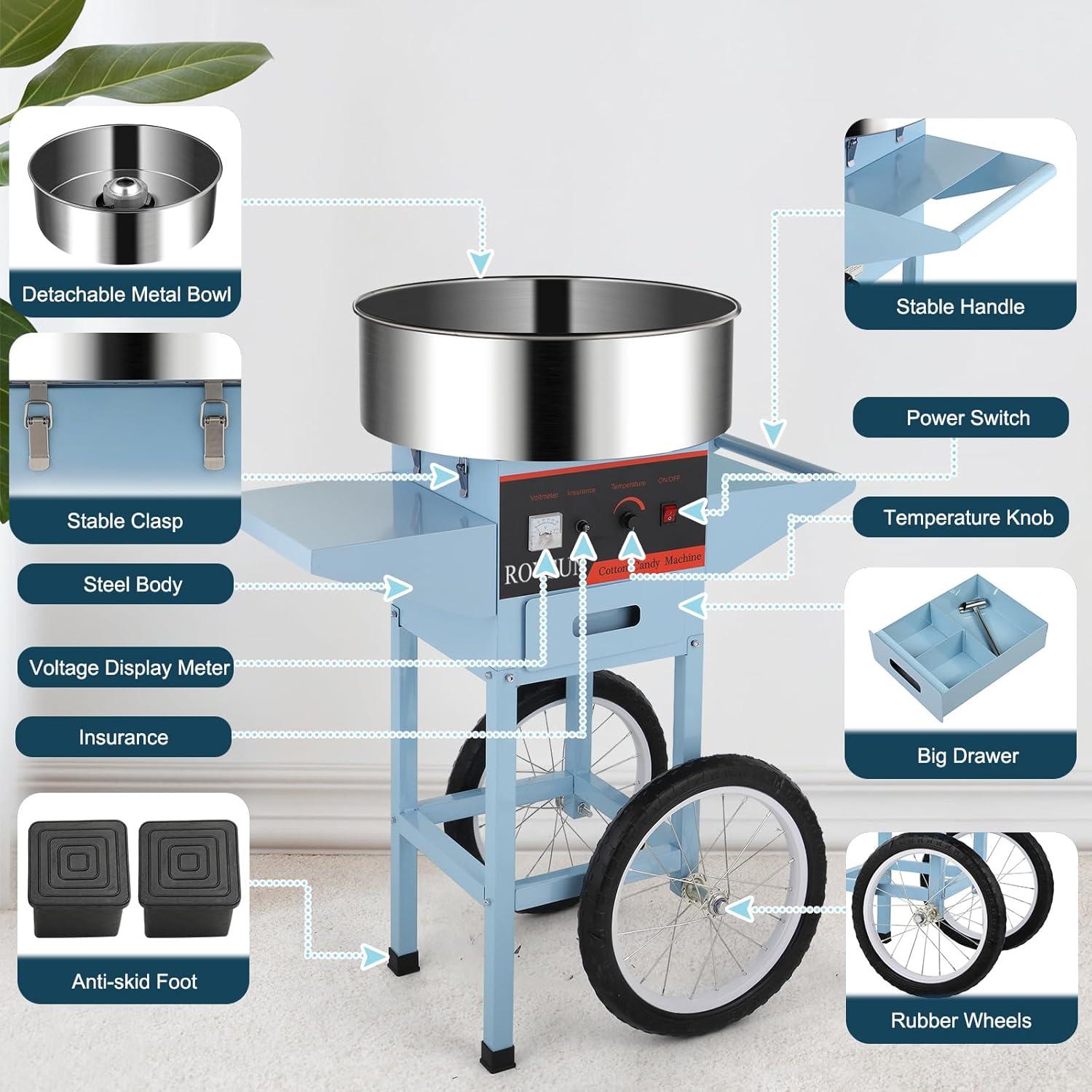 BENTISM Commercial 21" Floss Bubble Maker Cotton Candy Machine Cover