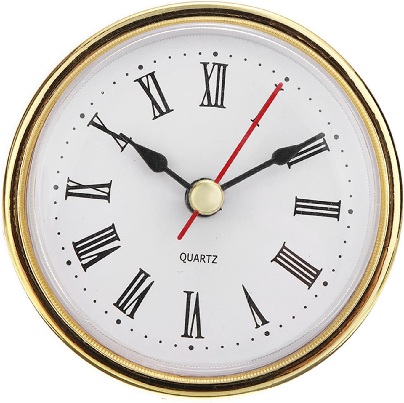 Classic Clock Craft Quartz Movement 2-1/2 (65mm) Round Clocks Head Insert Roman Number