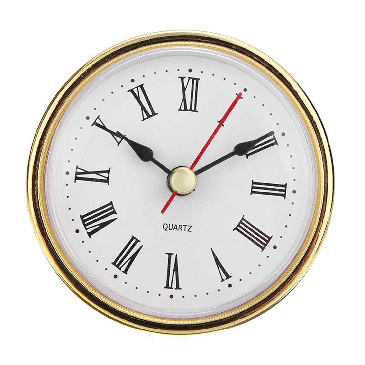 Classic Clock Craft Quartz Movement 2-1/2 (65mm) Round Clocks Head Insert Roman Number