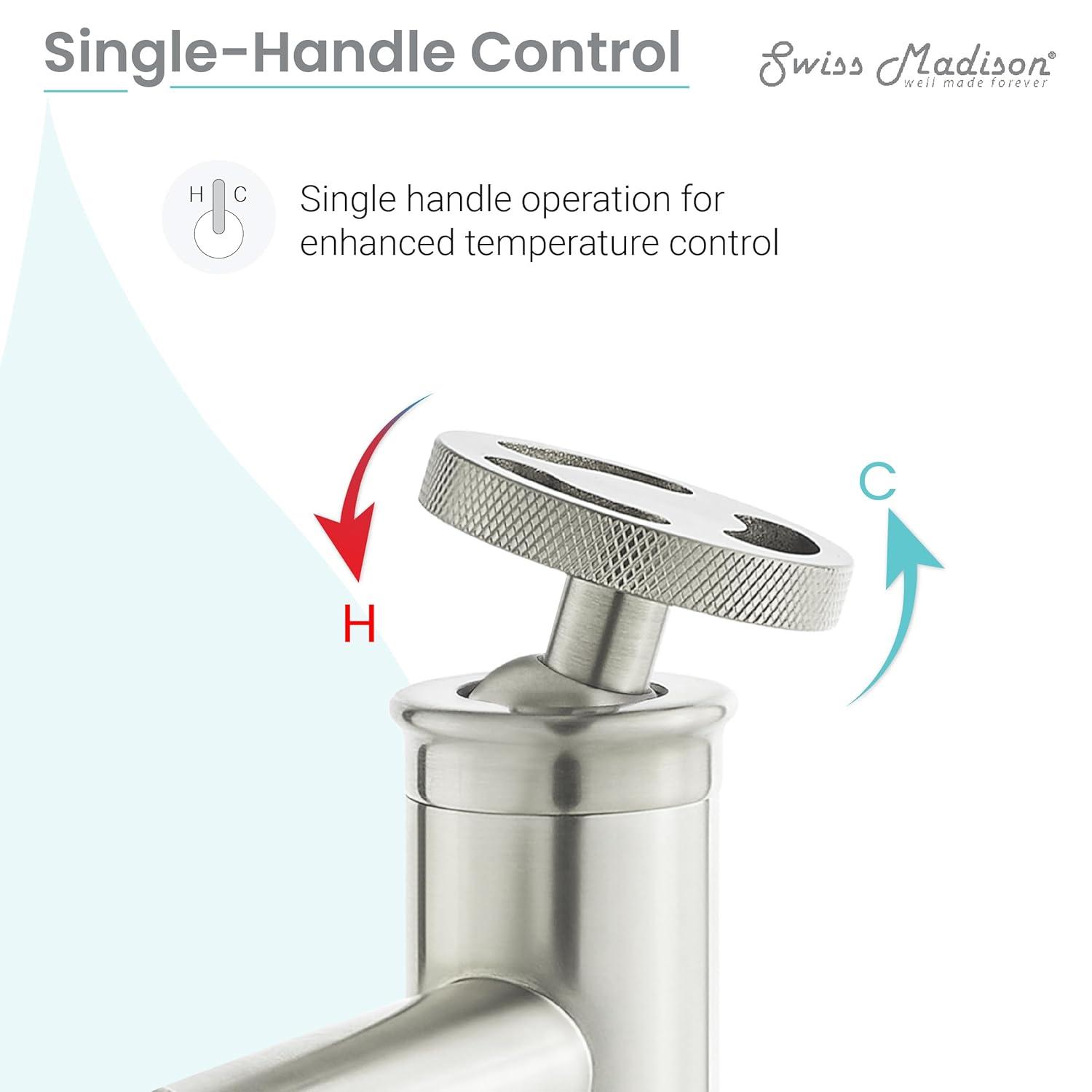 Avallon Single Hole, Single-Handle Wheel, Bathroom Faucet