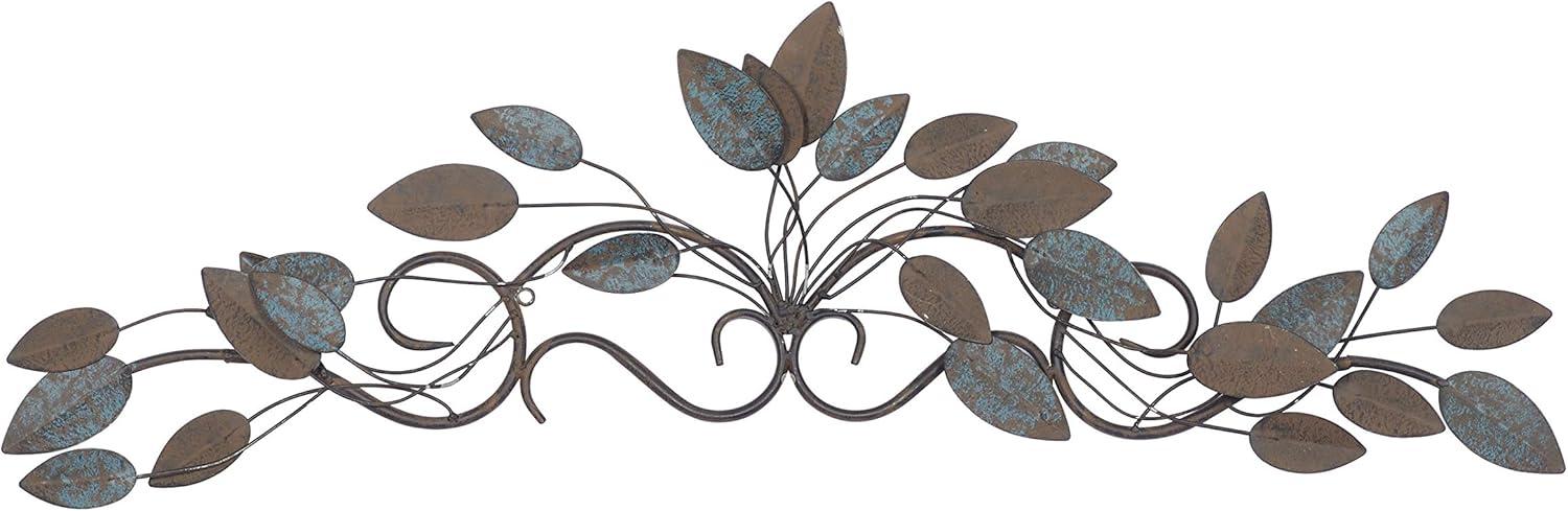 DecMode Multi Colored Metal Leaf Wall Decor