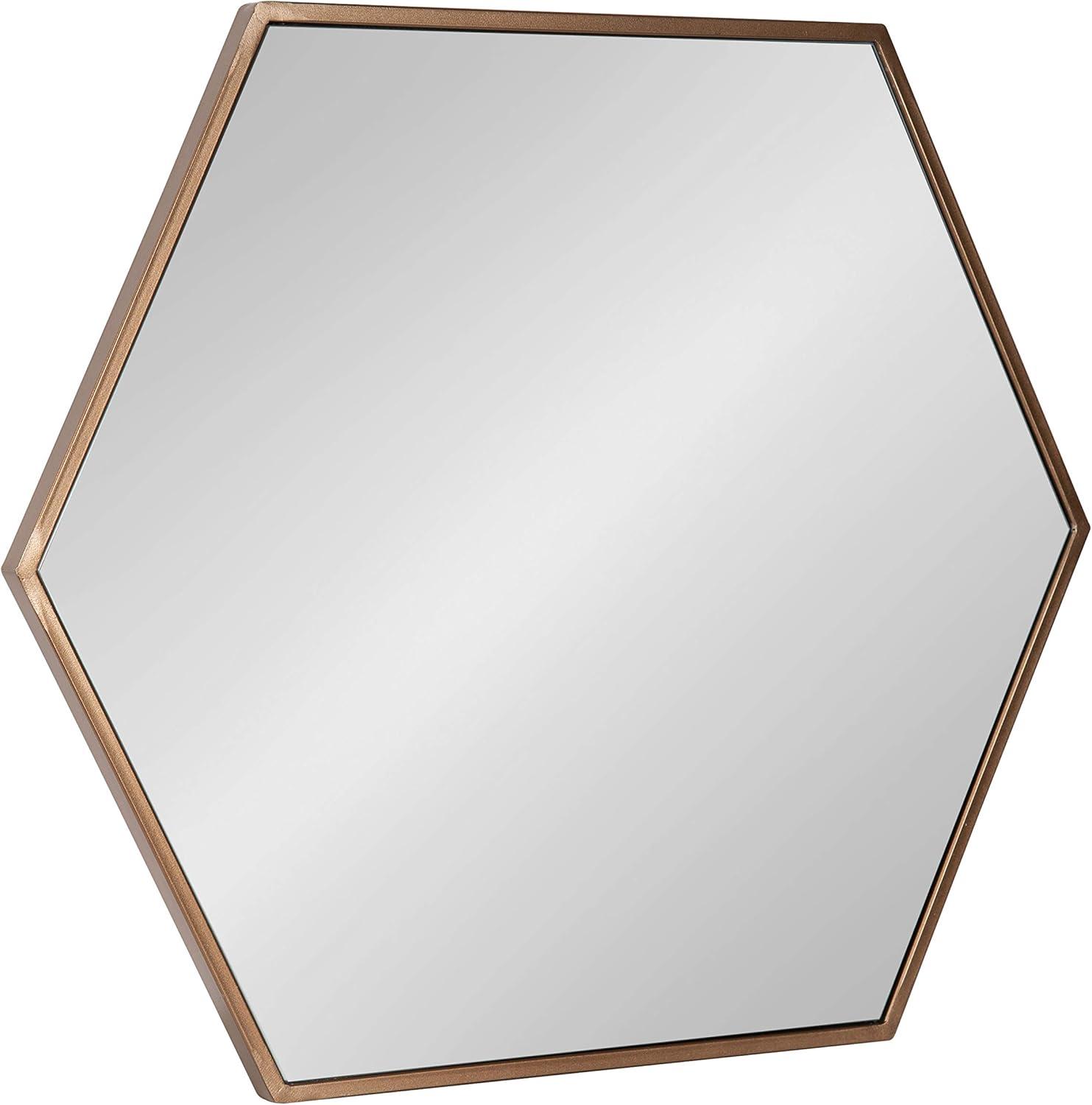 McNeer 22" x 25" Hexagon Bronze Vanity Wall Mirror