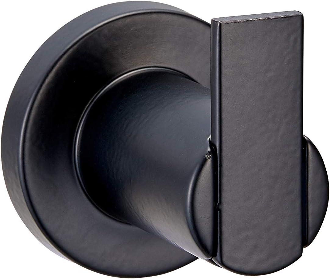 4pc Eastport Bathroom Accessory Kit Matte Black - Design House: Zinc Metal Set with Towel Ring & Toilet Tissue Holder