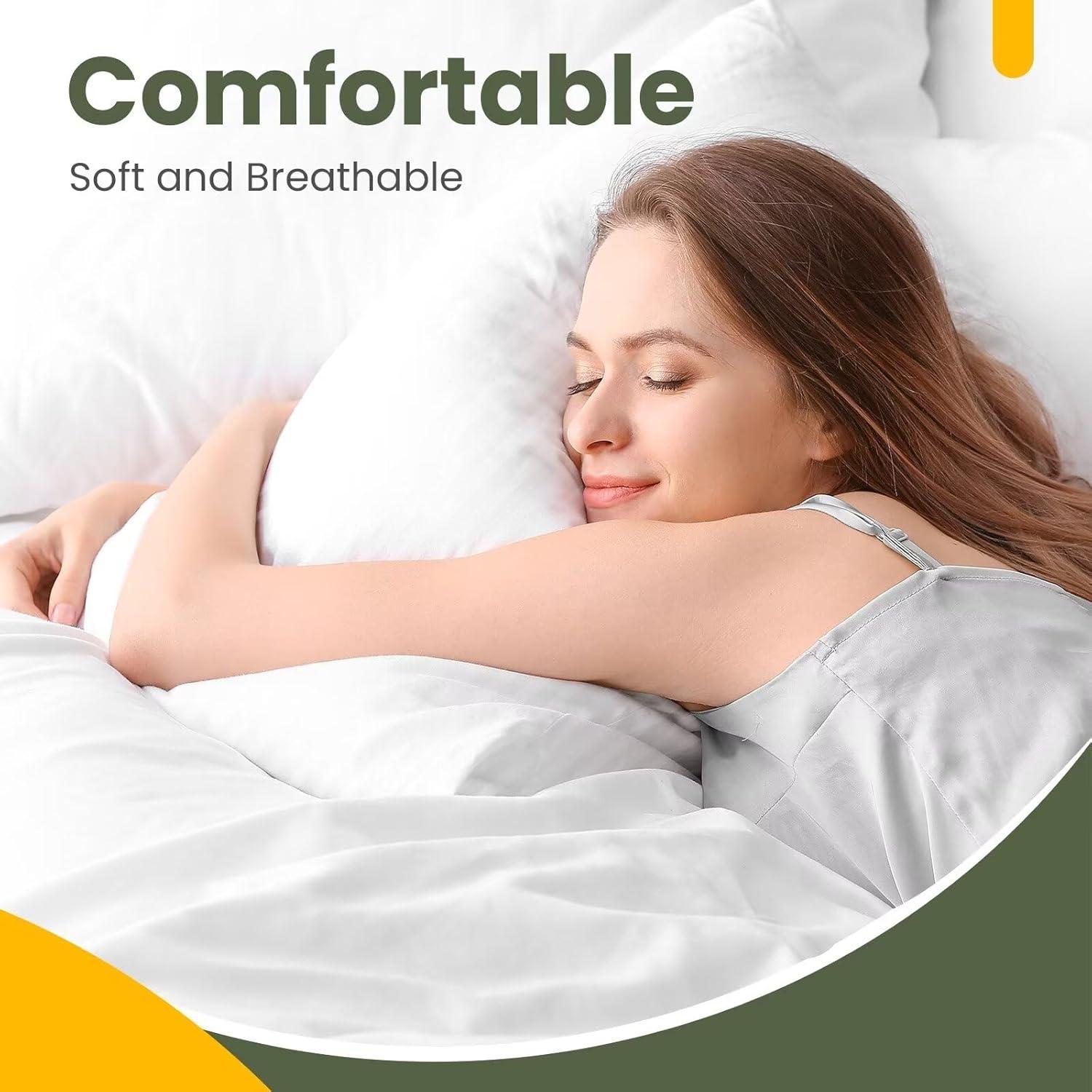 Pillow Protectors Pillow Covers 2 Pack, Zipped Pillow Cases, King Size, Luxury Hotel Quality, Breathable, Soft, Machine Washable