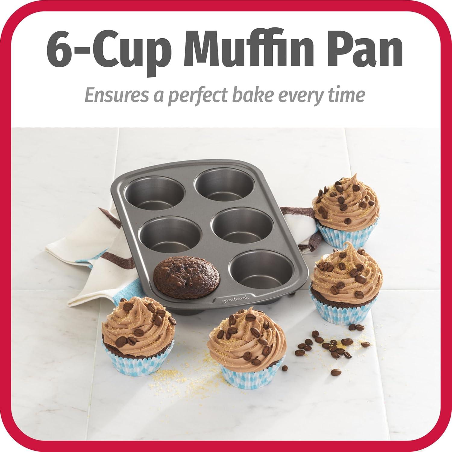 Jumbo Non-Stick 6-Cup Steel Muffin Pan