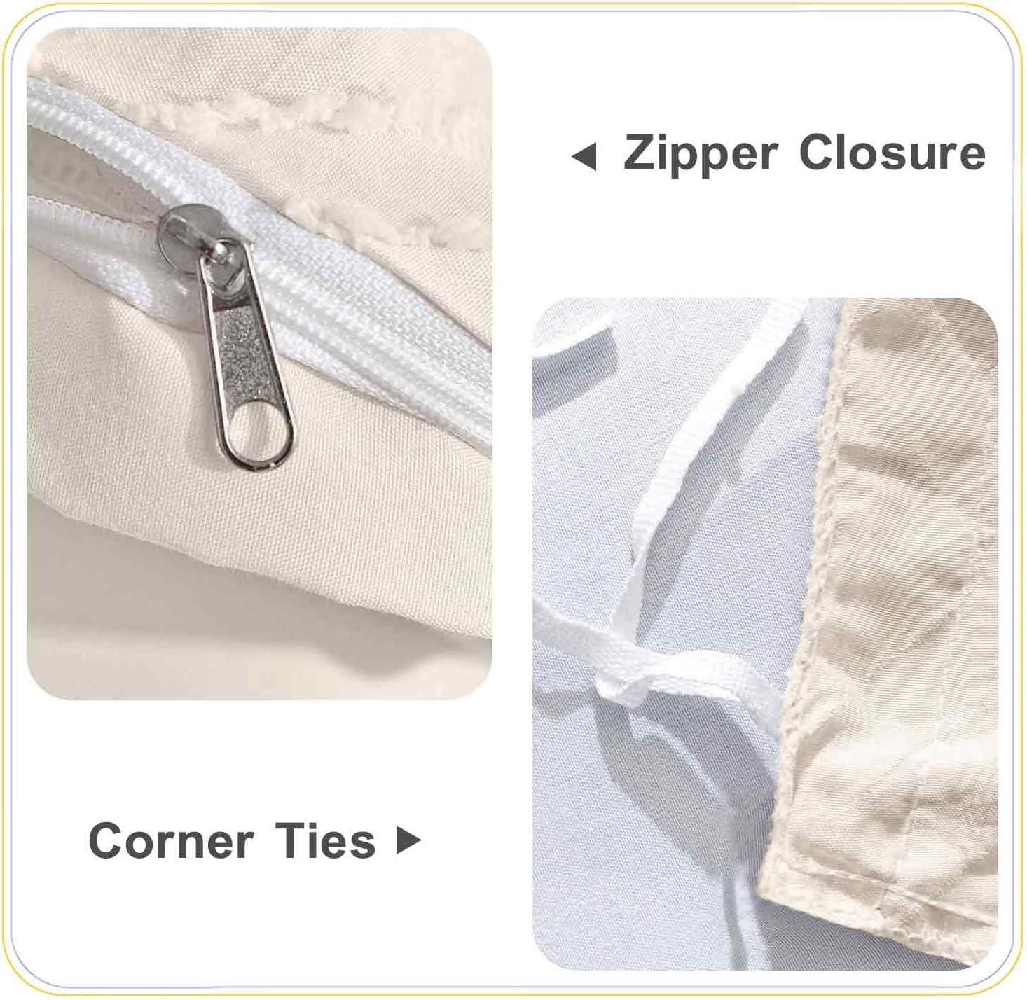 Nanko Bedding Duvet Cover Set Queen, 3 Pieces – 800-Thread Floral Microfiber Down Comforter Quilt Cover Zipper & Tie for Women & Men’s Bedroom, Luxury Guestroom Decor -Teal