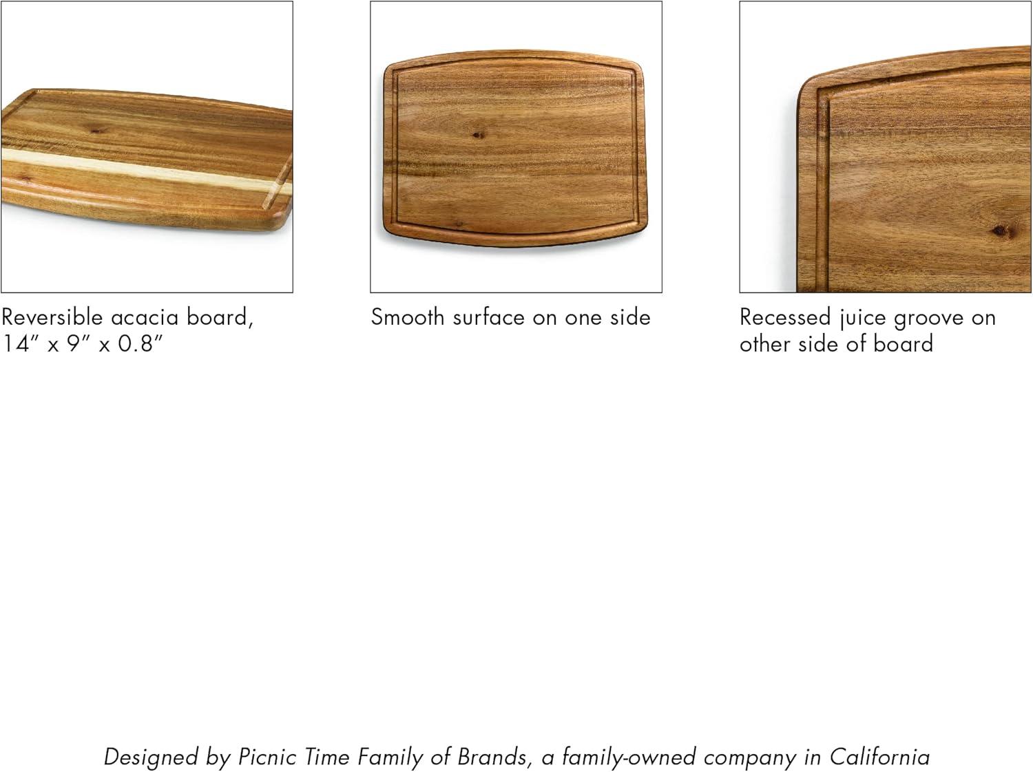 Encanto Familia Rectangular Acacia Wood Cutting Board with Juice Groove