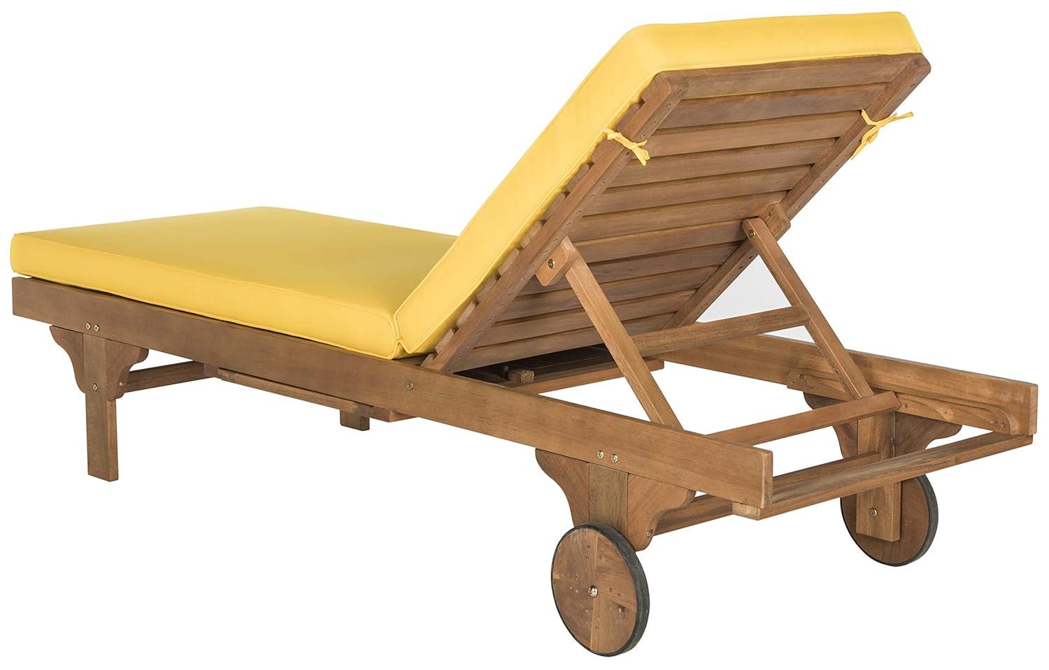 Newport Lounge Chair - Outdoor - PAT7022 - Natural/Yellow -Safavieh