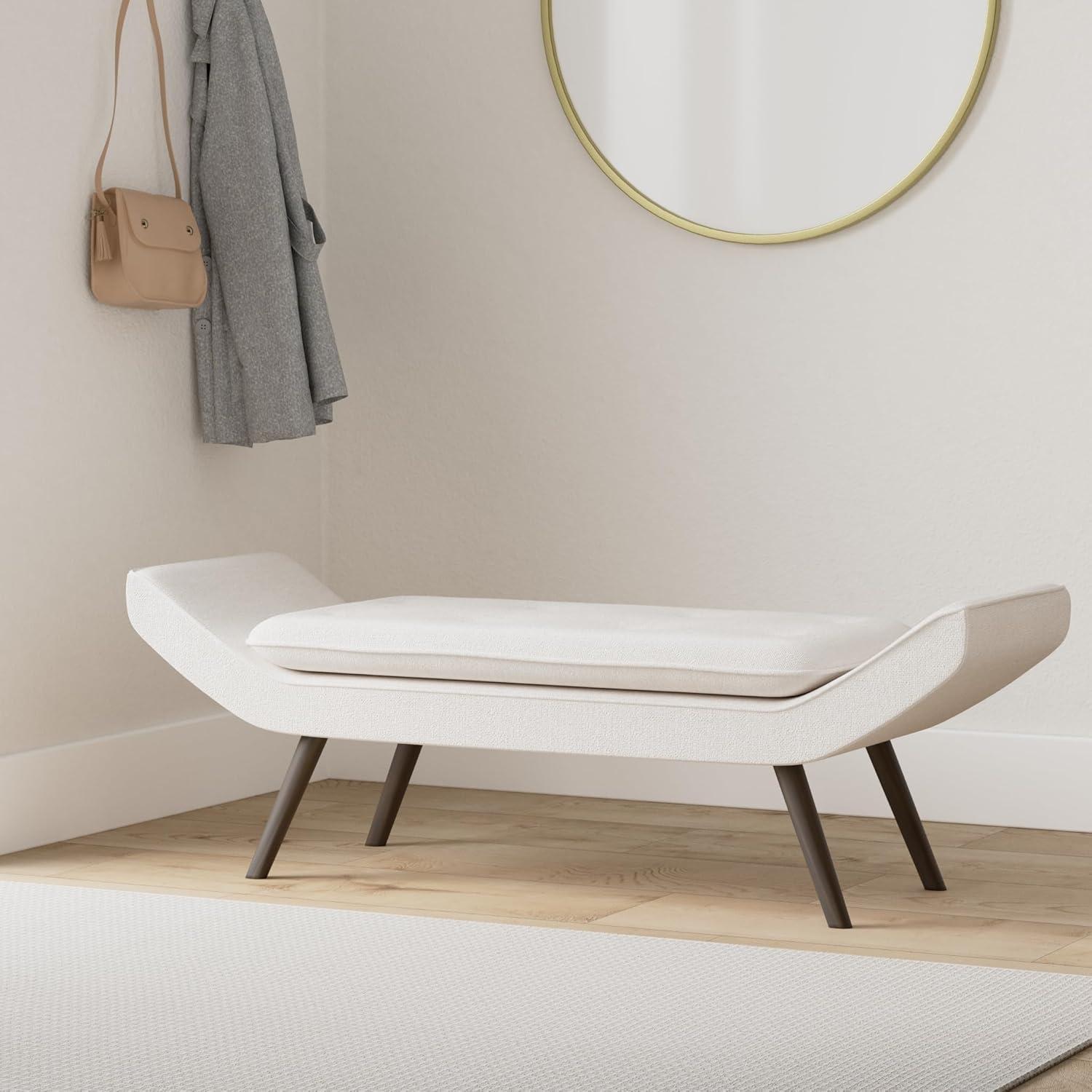 Newcastle Cushioned Tufted Bench, Multiple Colors