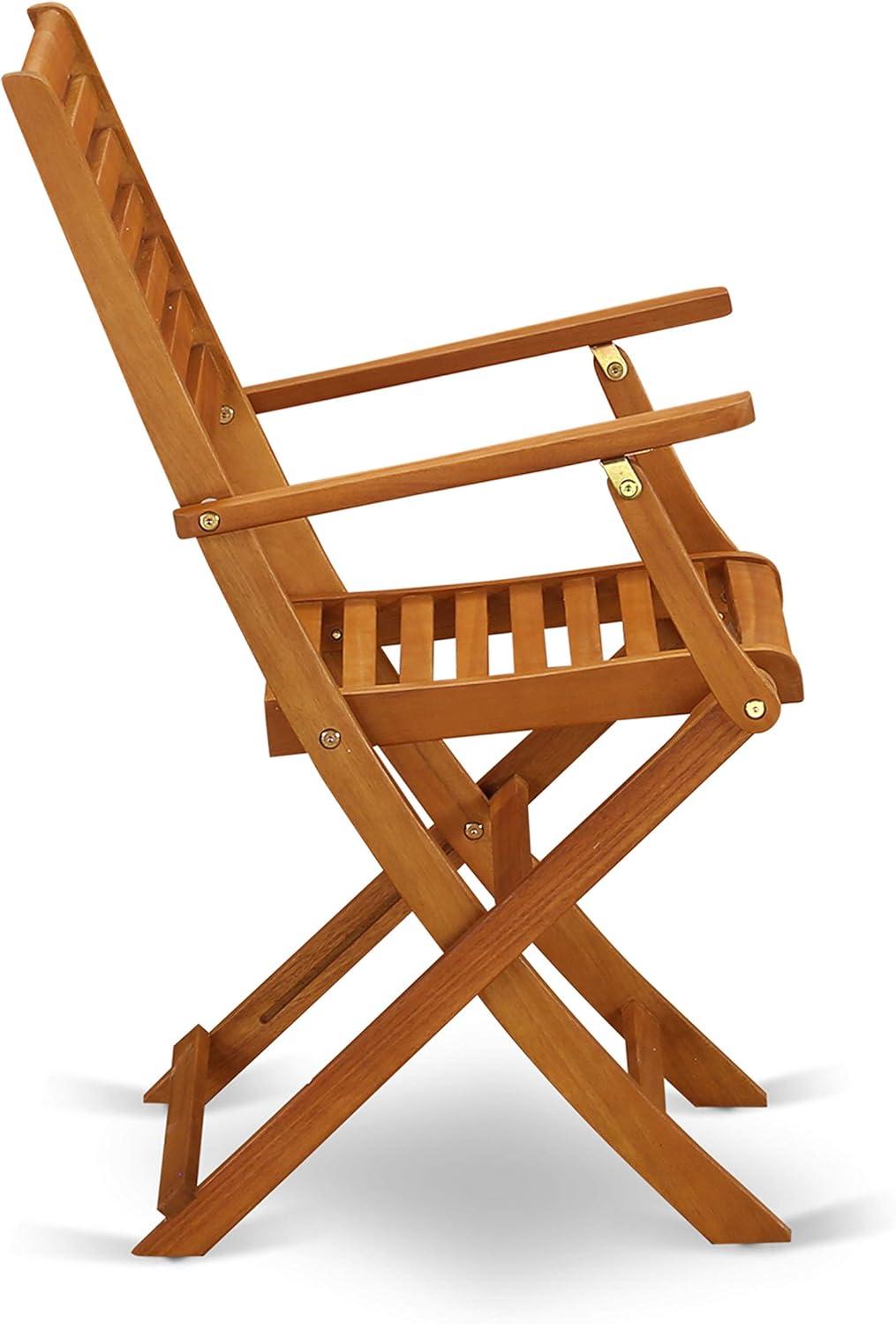 East West Furniture Wooden Patio Set Natural Oil, BSBS9CANA