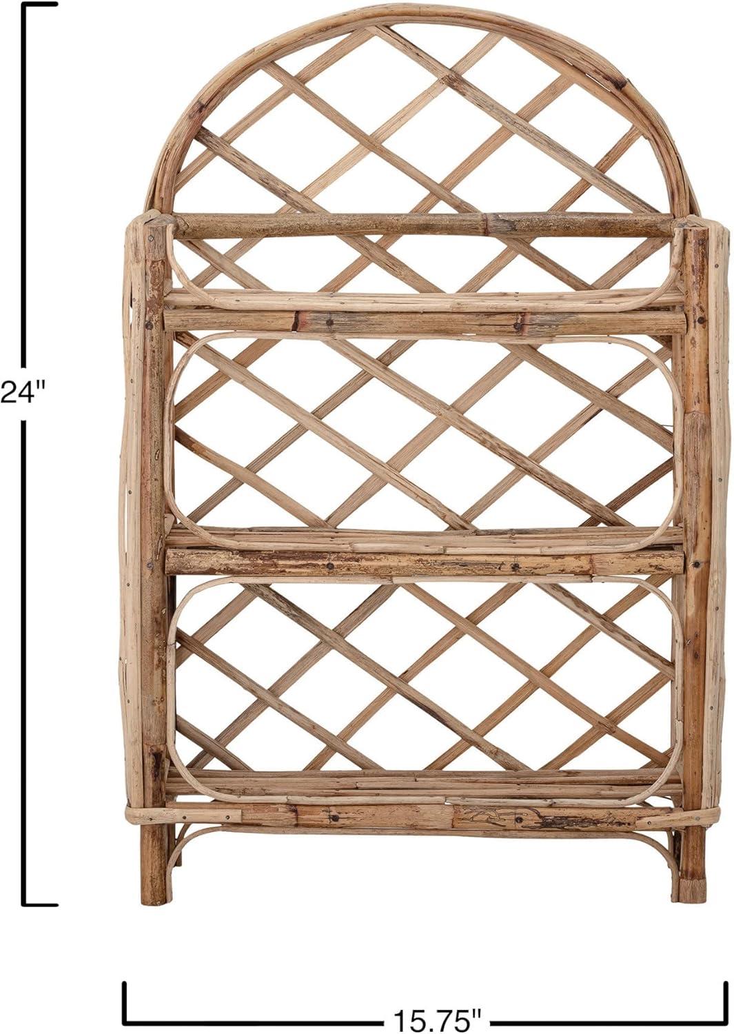 Bloomingville Rattan Wall Shelf with 3 Shelves