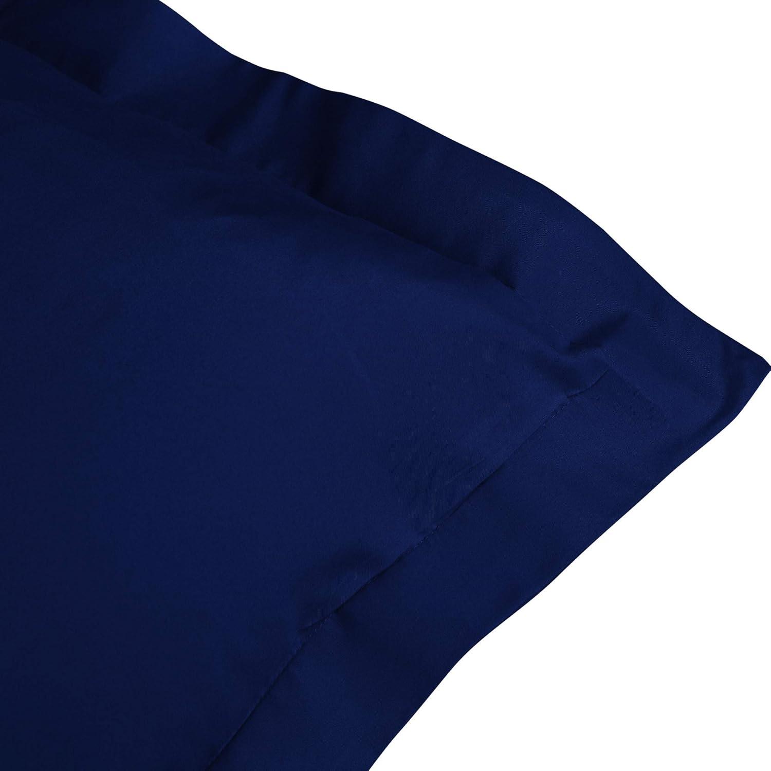 REGALWOVEN 2 Pack Soft 1800 Series Brushed Microfiber Pillow Shams, Navy Blue, Standard(20"x26")