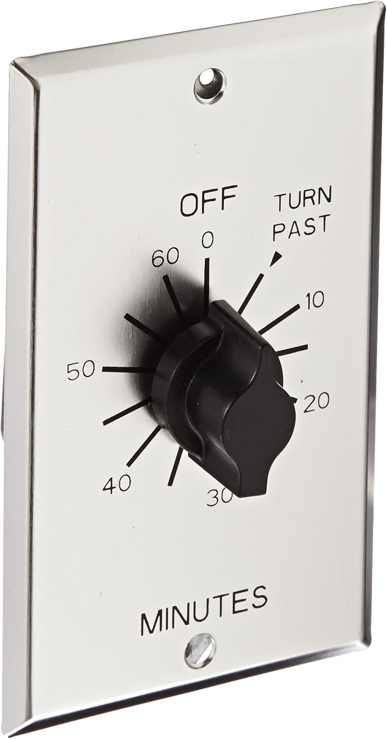 C-500 Series Multi-Volt 60-Minute Commercial Style Springwound Auto Off In-Wall Timer