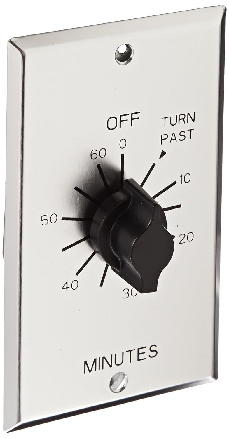 C-500 Series Multi-Volt 60-Minute Commercial Style Springwound Auto Off In-Wall Timer