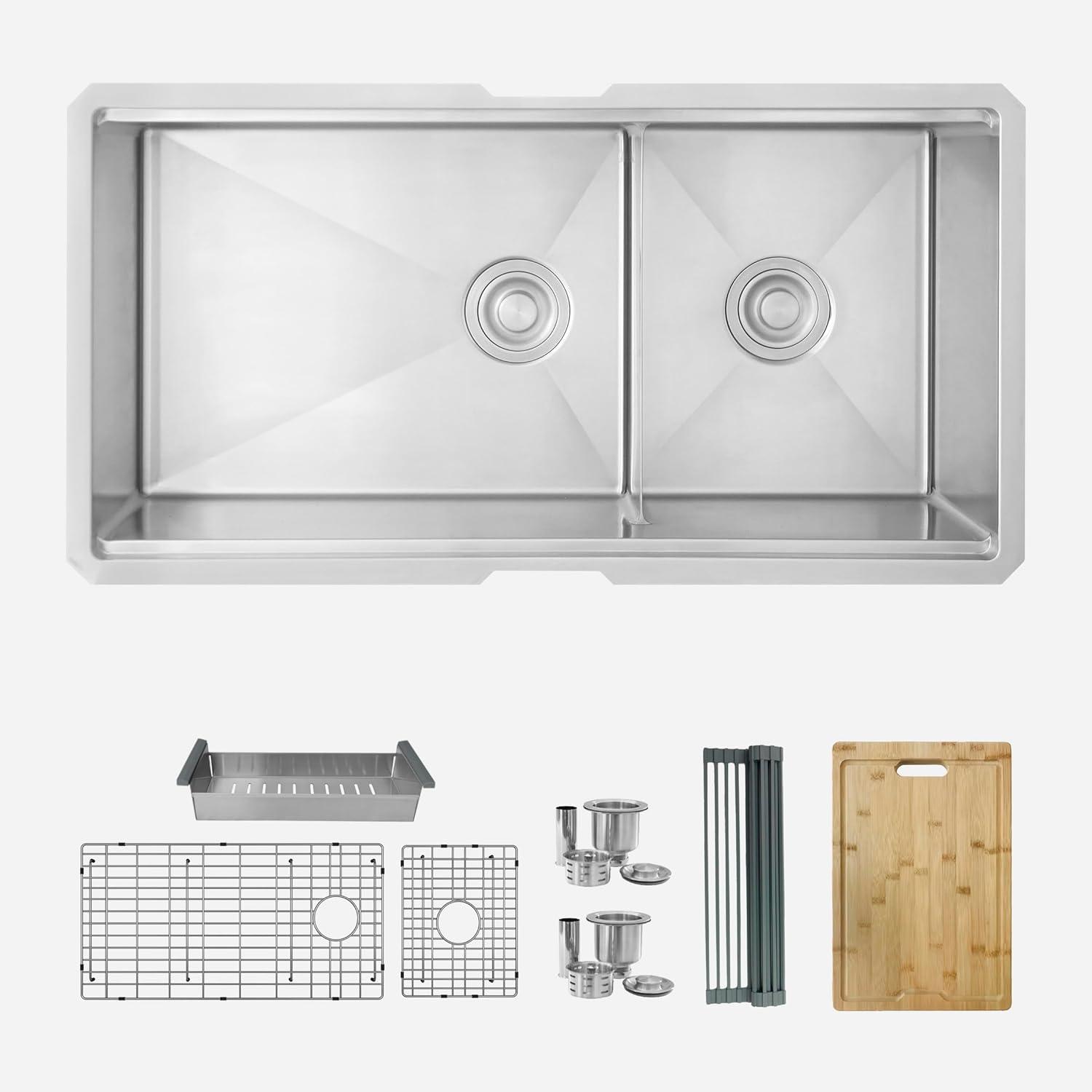 STYLISH Stylish Versa Undermount 36'' Stainless Steel Double