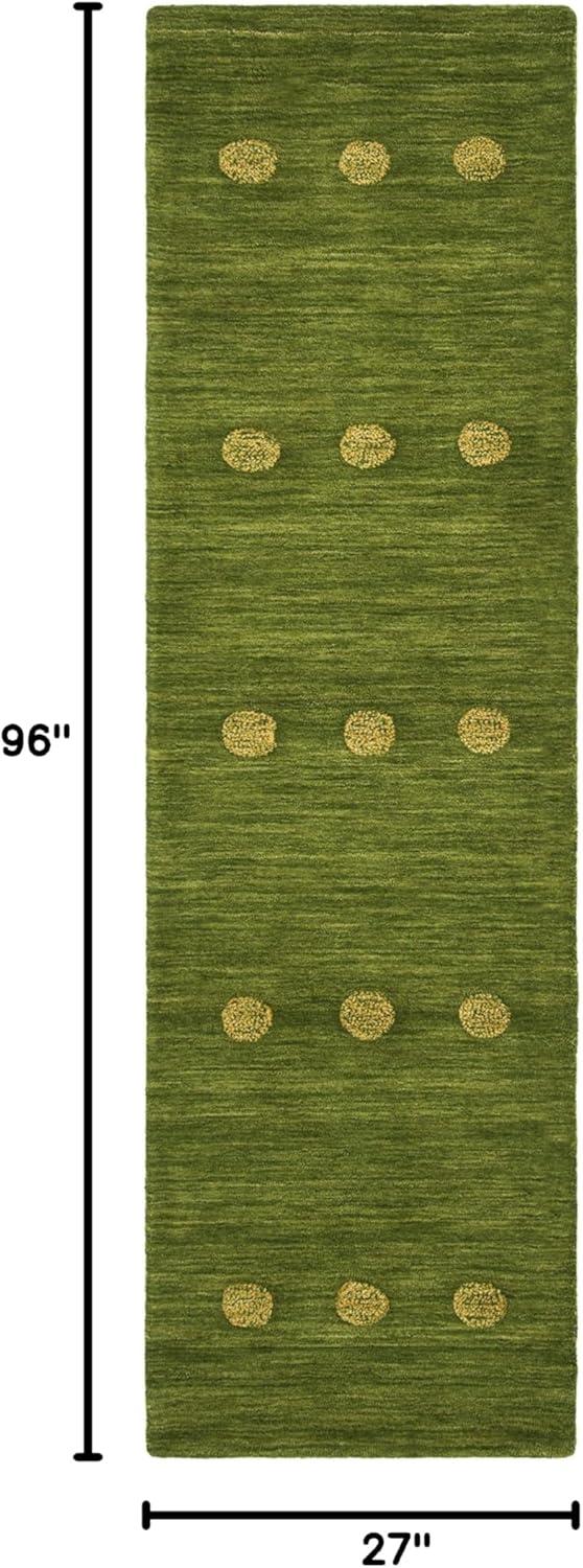 Himalaya HIM590 Handmade Runner Rug - 2'3"x8' - Green - Safavieh