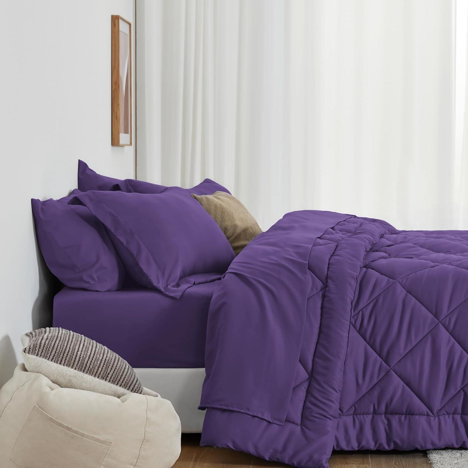 Comforter Set Purple - 7 Piece - King