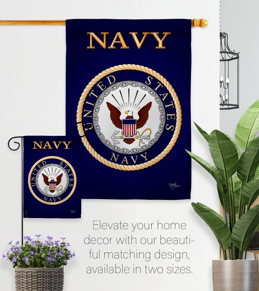 Navy Blue Polyester Military House Flag 28x40