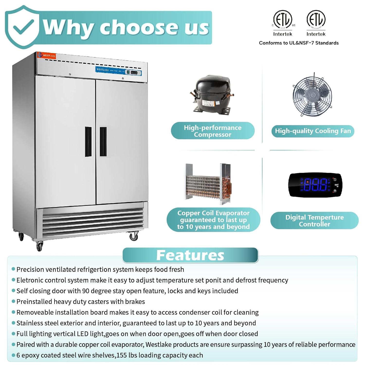 Arctic Air AR49 49 Cubic Feet Stainless Steel Refrigerator