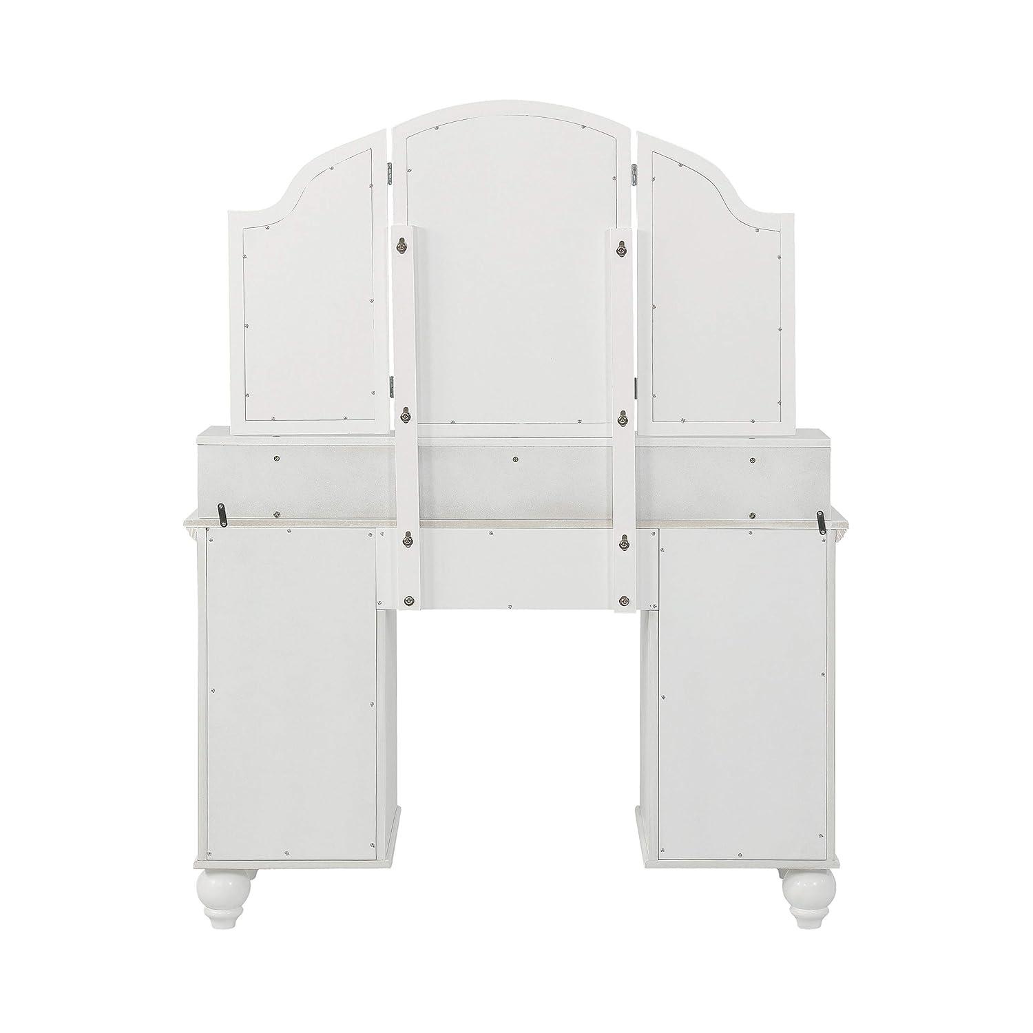 2-piece Vanity Set White and Beige