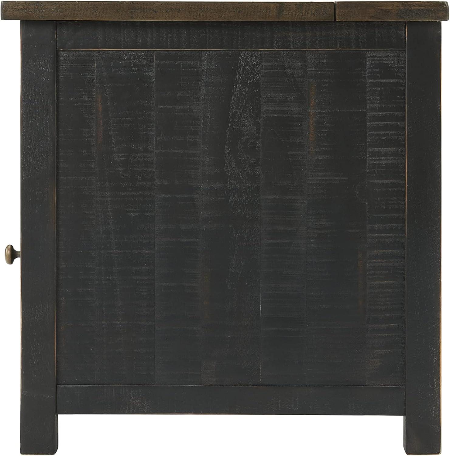 Martin Svensson Home Monterey Chairside Table with Power, Cream White and Brown