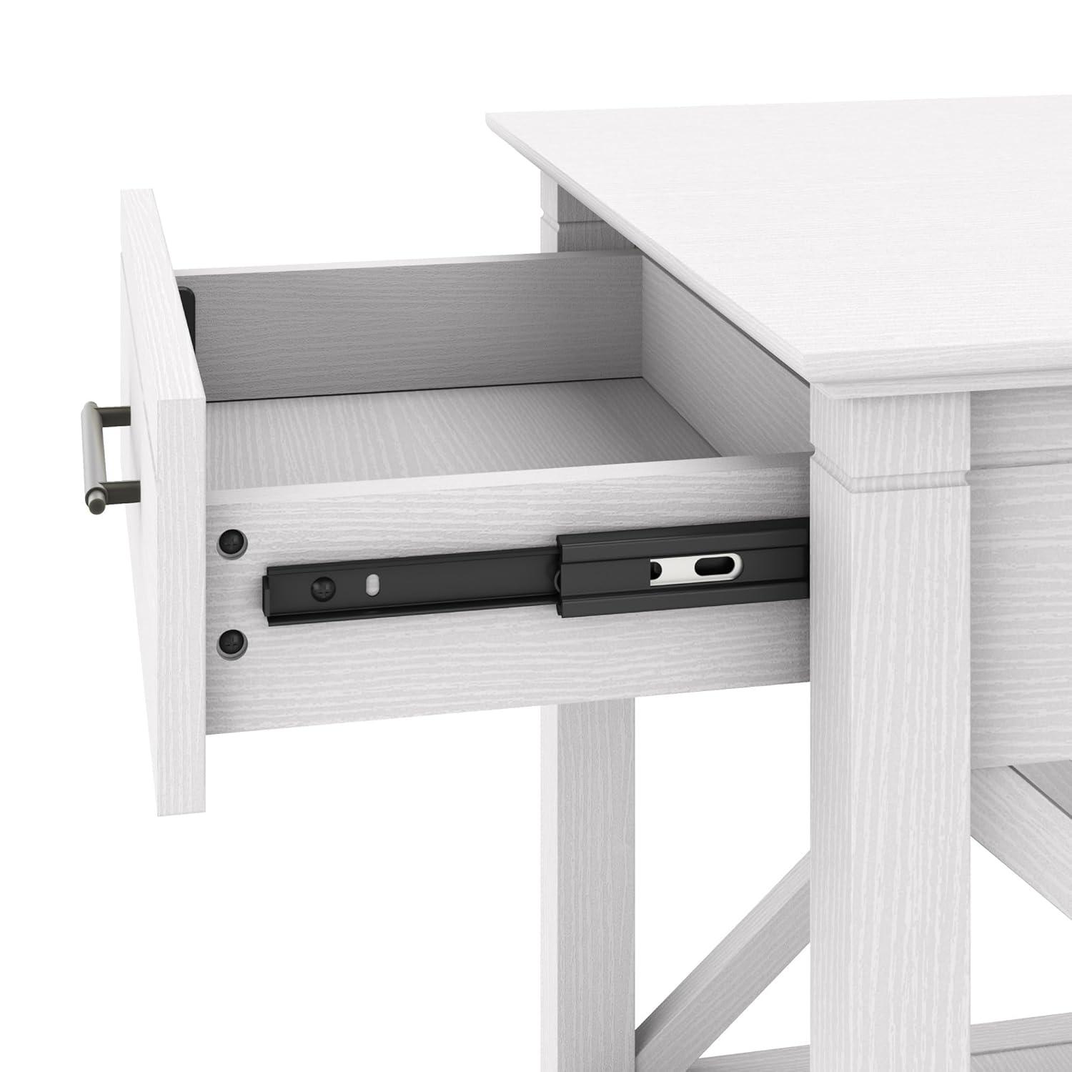 Key West End Table with Storage in Pure White Oak - Engineered Wood