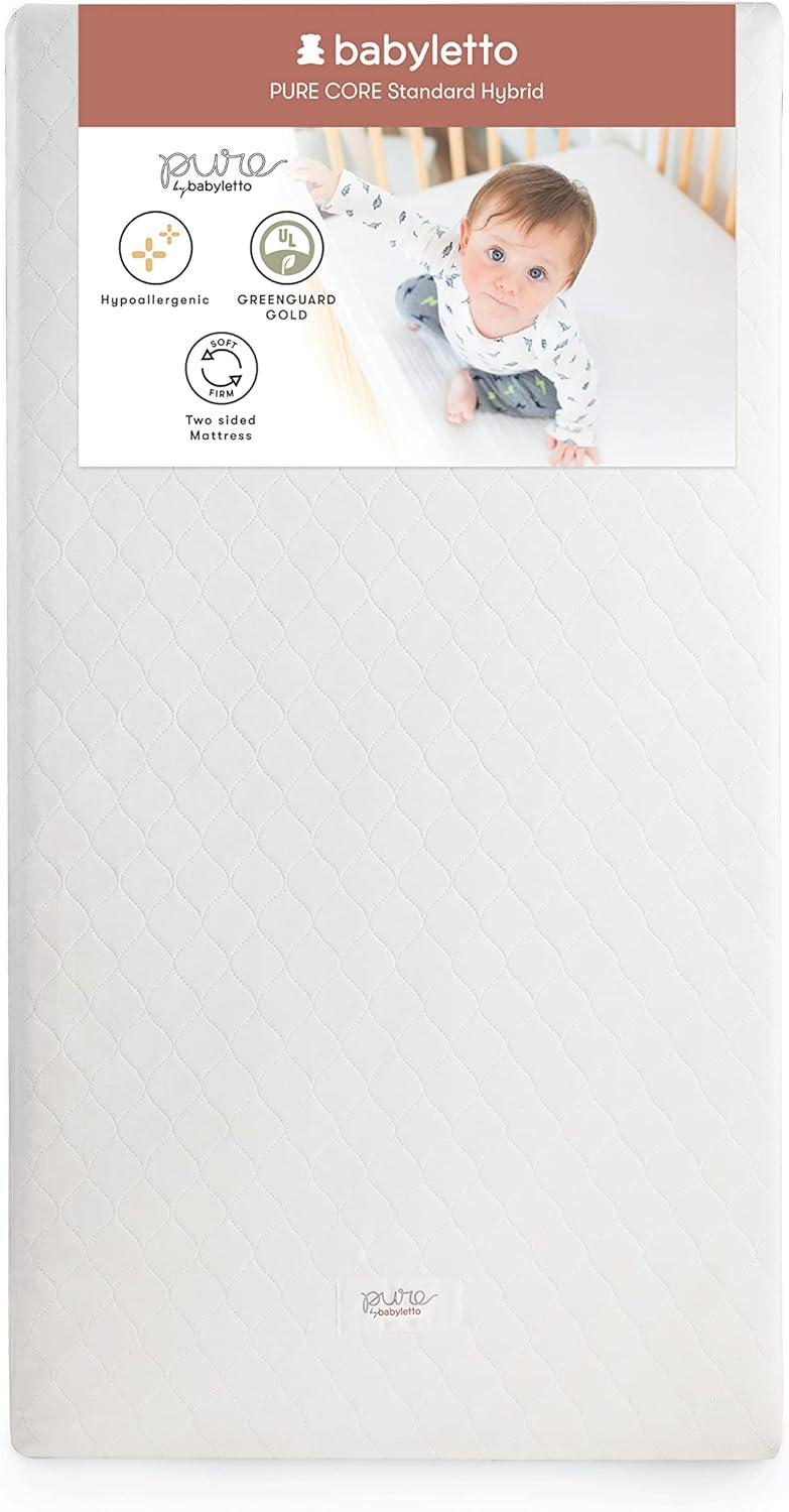 Pure Core White Cotton Waterproof Crib Mattress