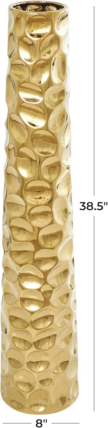 Meltham Ceramic Cone Decorative Vase with Concaved Bubble Texture