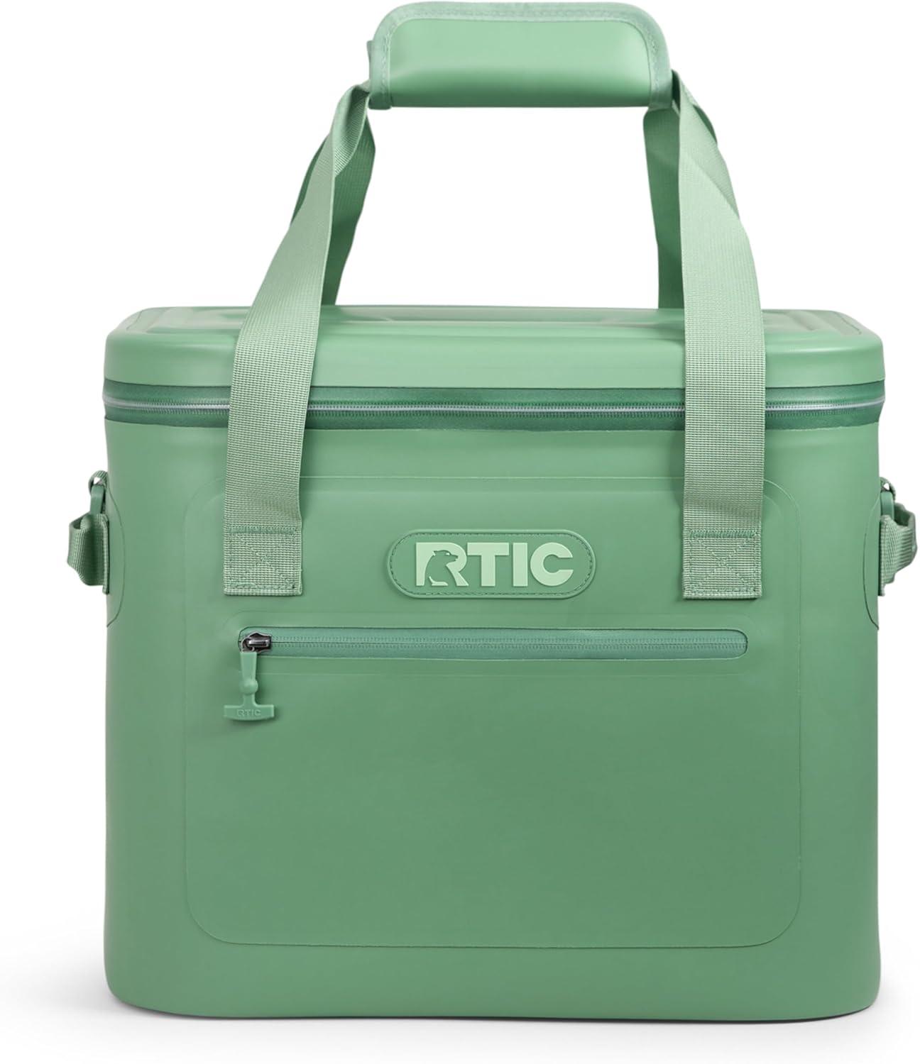RTIC 30 Can Ultra-Tough Soft Cooler, Leakproof Ice Chest Cooler with Waterproof Zipper, Sage
