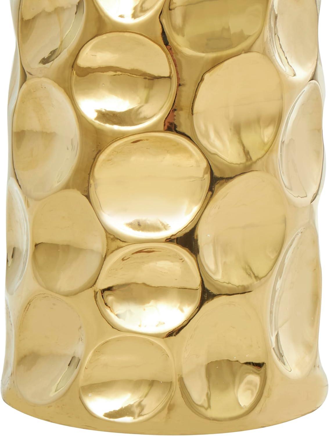 Meltham Ceramic Cone Decorative Vase with Concaved Bubble Texture