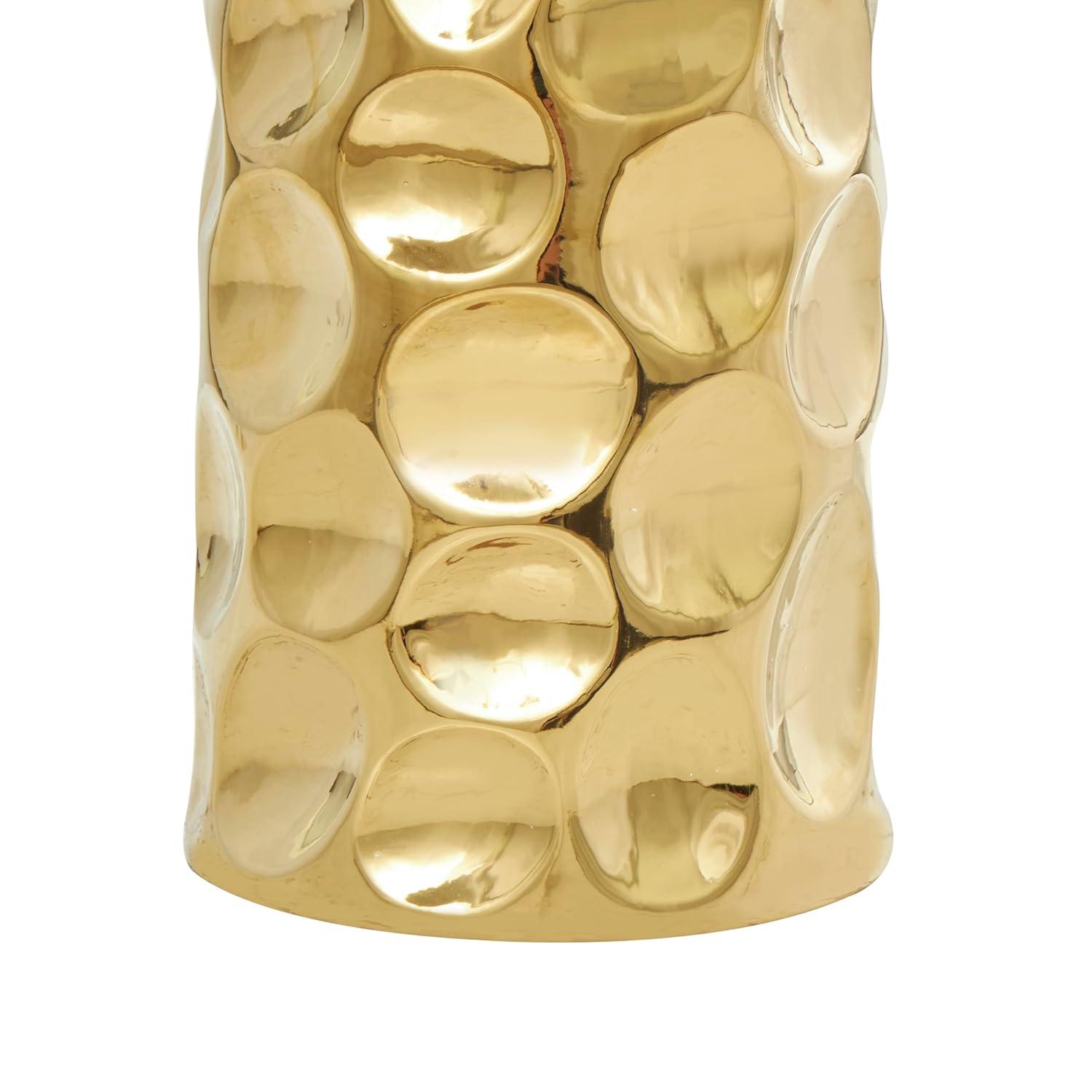 Meltham Ceramic Cone Decorative Vase with Concaved Bubble Texture