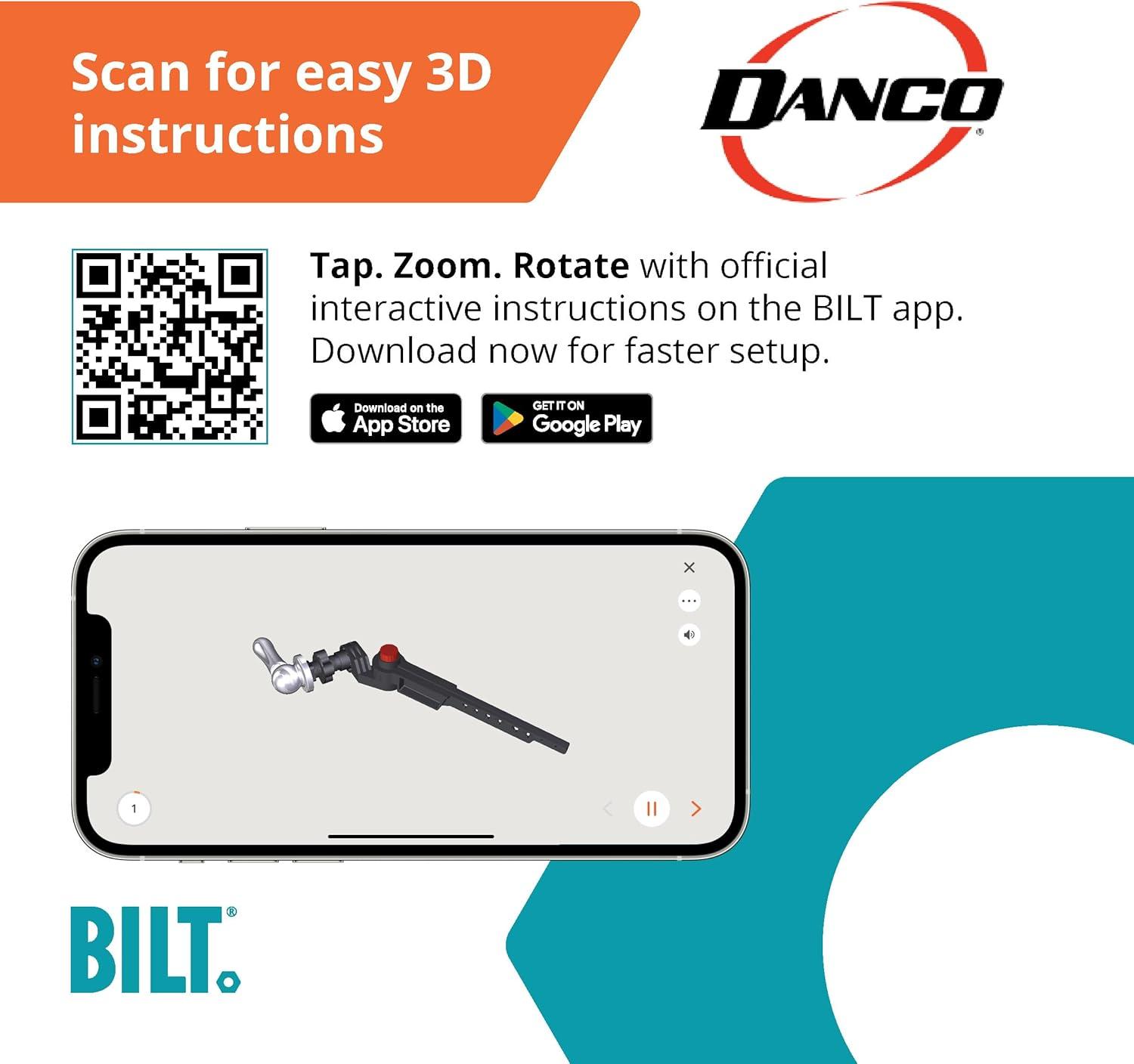 Danco Toilet Tank Lever Replacement Handle in Brushed Nickel, 0.17 lbs (12046)