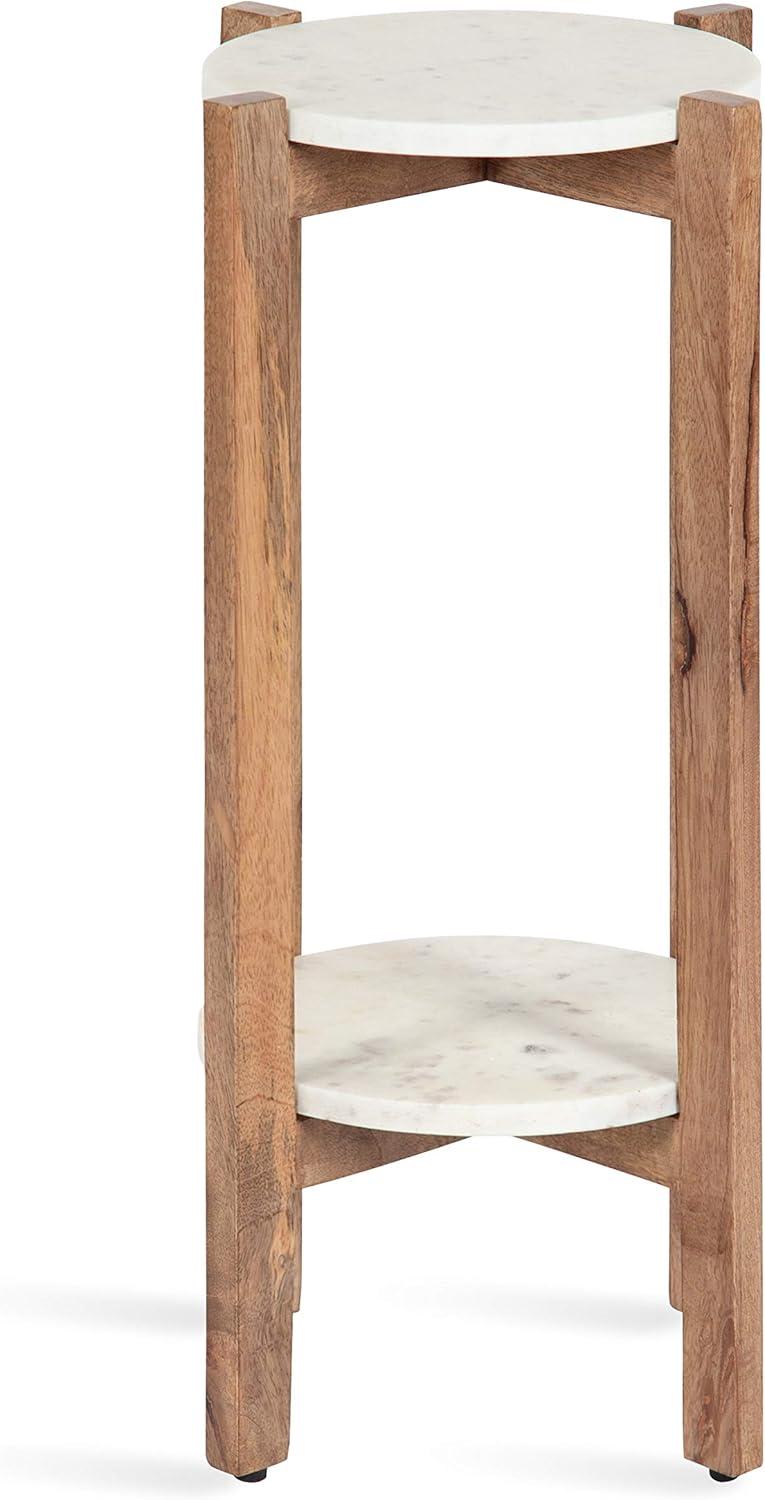 Kate and Laurel Moxley Square Wood Tea Table, 12x12x24, Natural