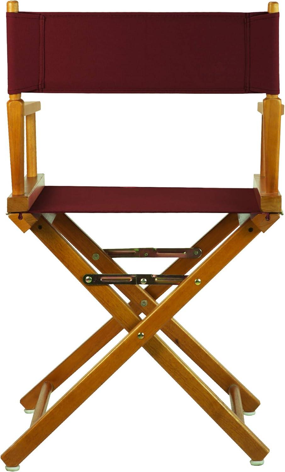 "18" Director's Chair Honey Oak Frame-Burgundy Canvas"