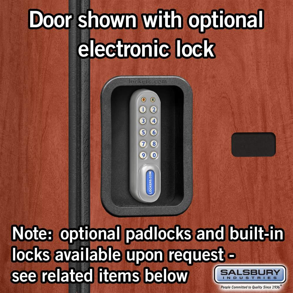 Cherry Wood Double Tier Lockable S-Style Locker, 76" x 36"