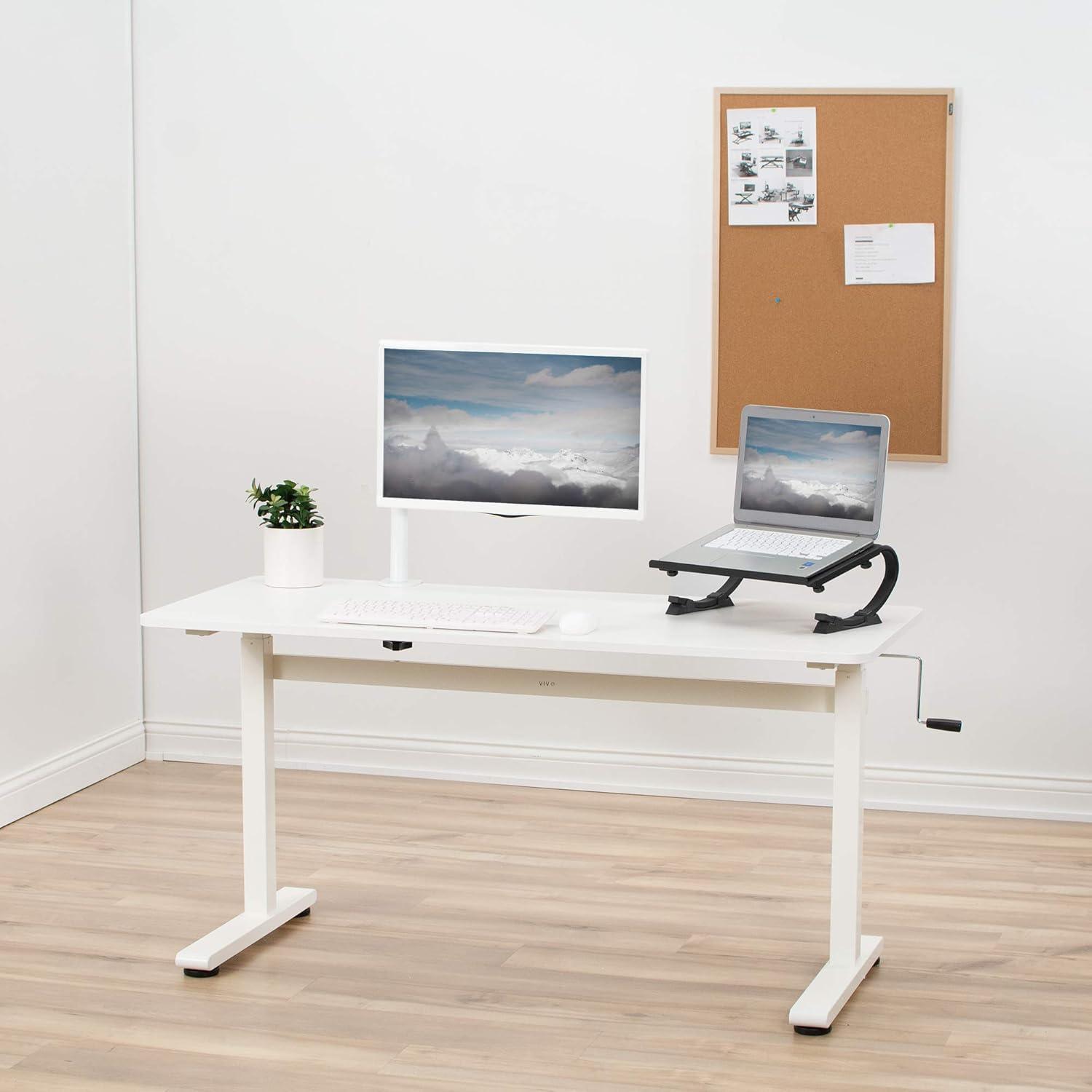 43in x 24in Manual Height Adjustable Desk