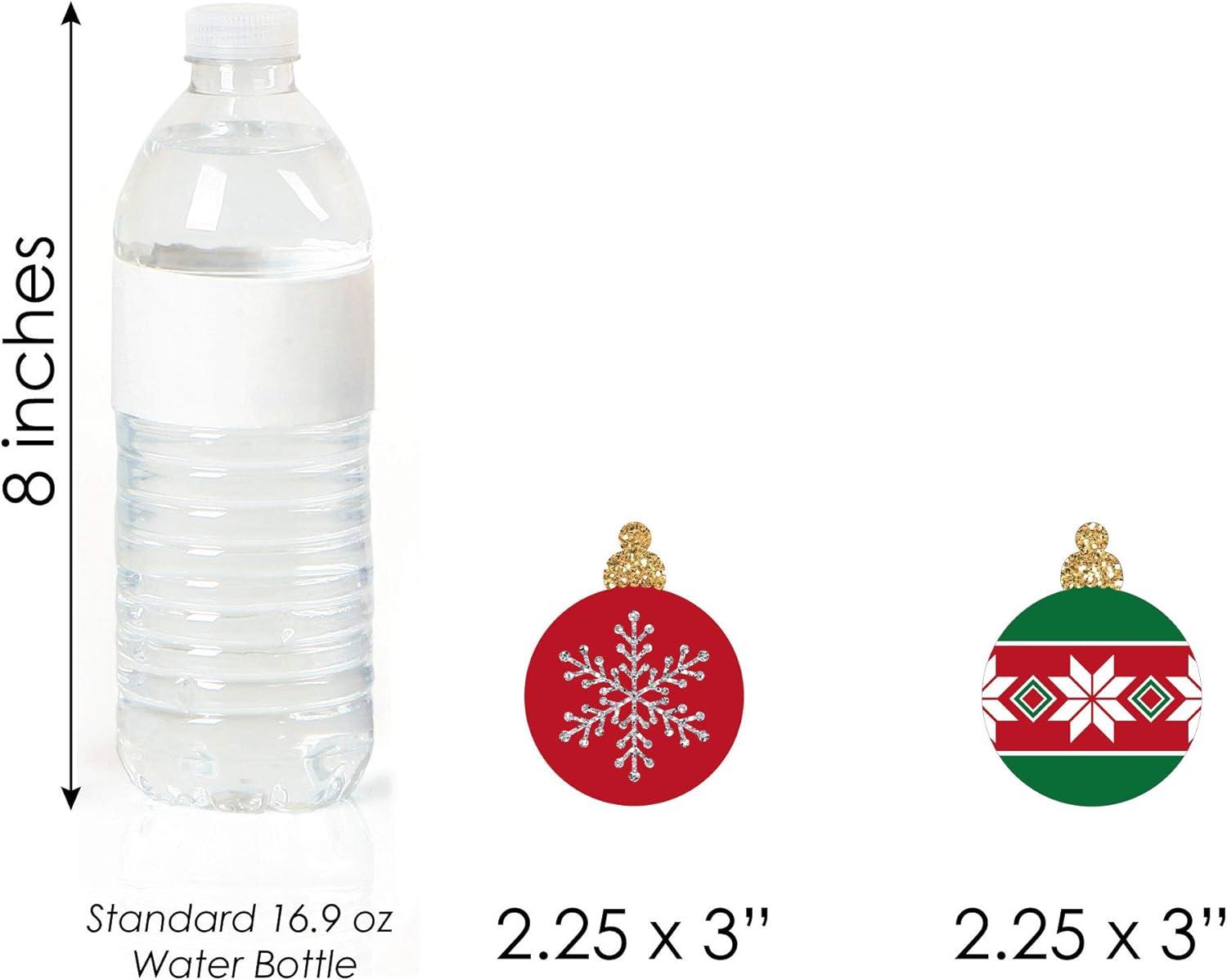 Big Dot of Happiness Ornaments - DIY Shaped Holiday and Christmas Party Cut-Outs - 24 Count