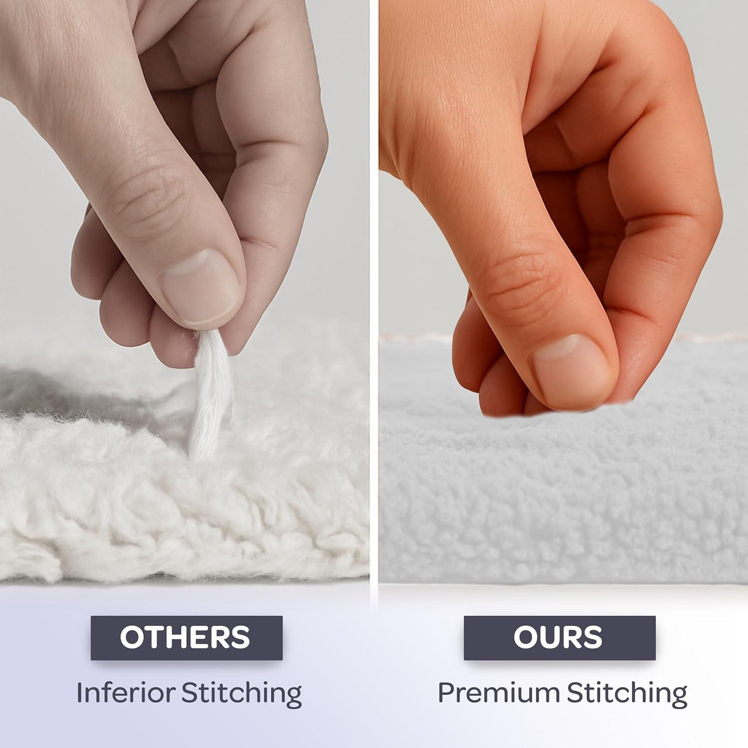 Lavish Home 100% Cotton 2-Piece Reversible Rug Set