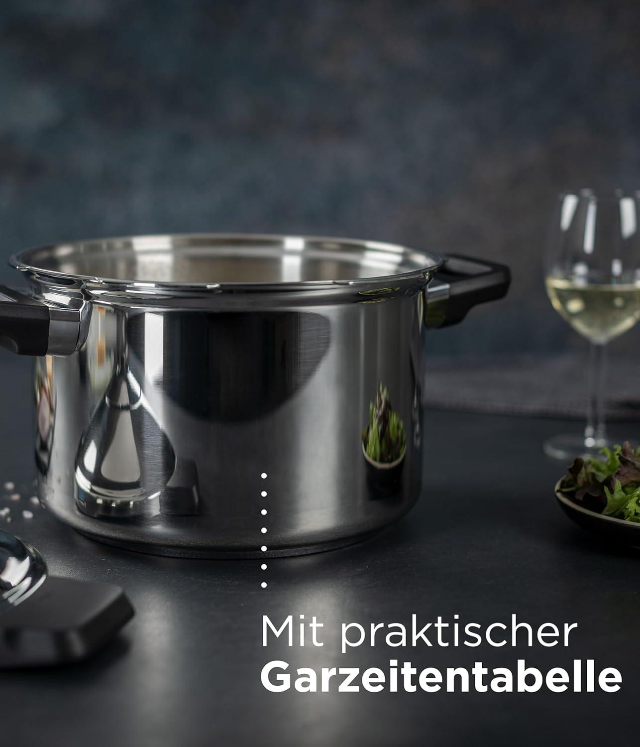 Kuhn Rikon Duromatic Stainless Steel Family Style Stockpot Pressure Cooker, 8 Qt