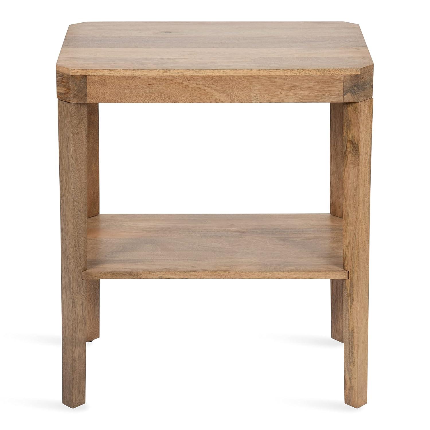Kate and Laurel Talcott Rectangle Wood Side Table, 22x14x26, Natural