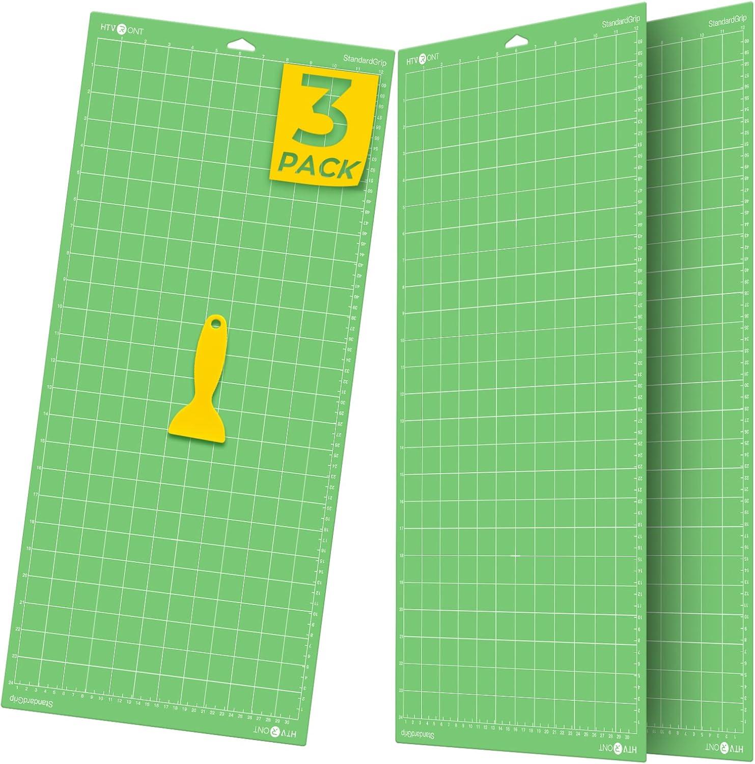HTVRONT 3 Pack 12" x 12" Standard Grip Cutting Mat for HTVRONT Explore Air 2/Air/One/Maker