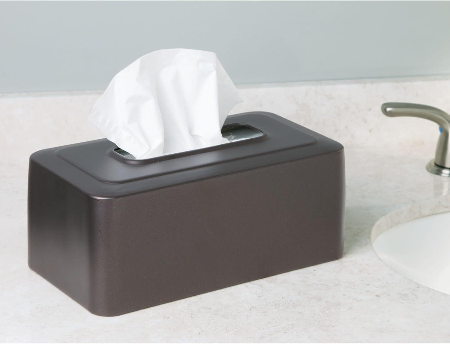 Bronze Steel Rectangular Tissue Box Cover for Bathroom and Bedroom