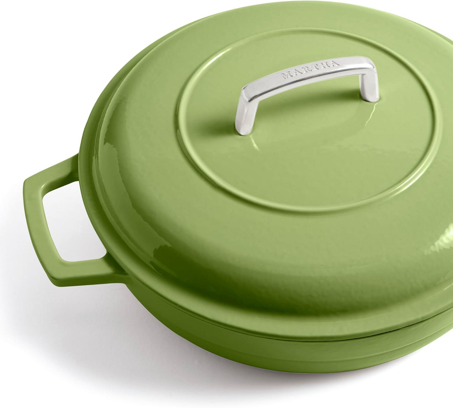 Martha Stewart 3.5qt Enameled Cast Iron Braiser with Lid