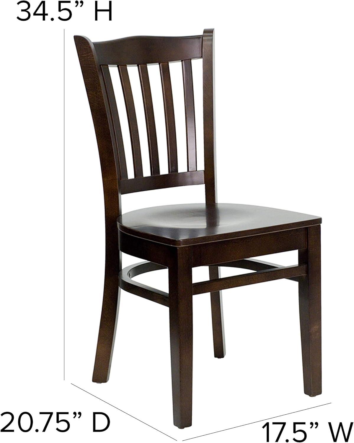 Flash Furniture Vertical Slat Back Wooden Restaurant Chair