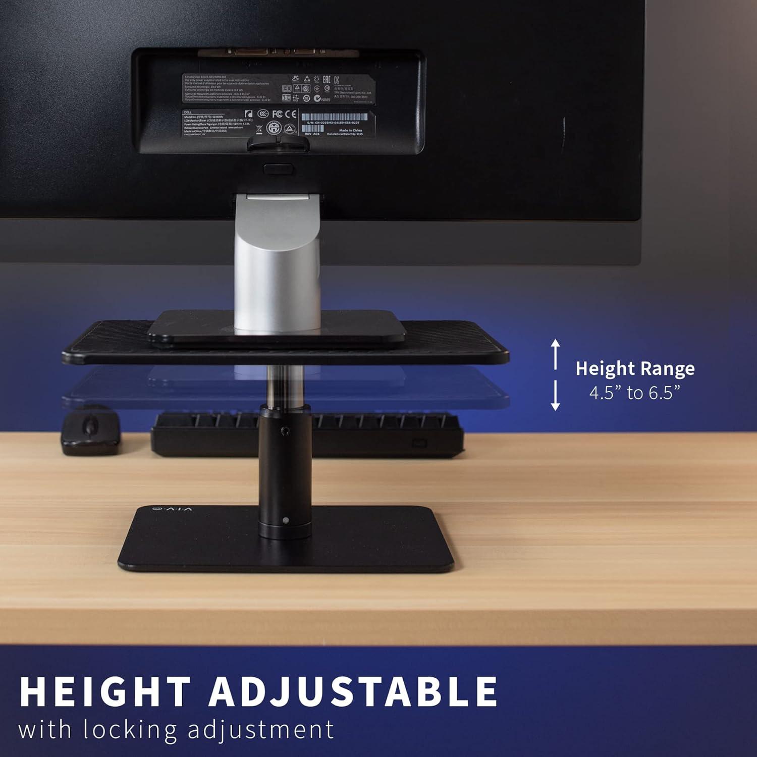 VIVO Universal Height Adjustable Ergonomic Computer Monitor & Laptop Riser Stand