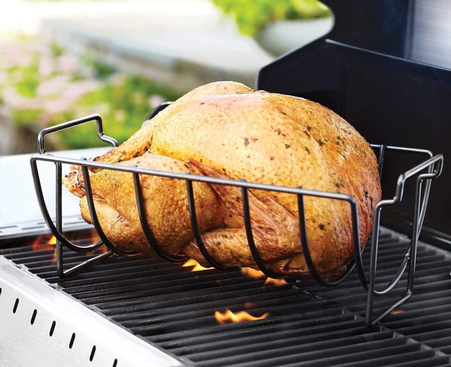 Black Non-Stick Dual Purpose Rib and Roast Rack