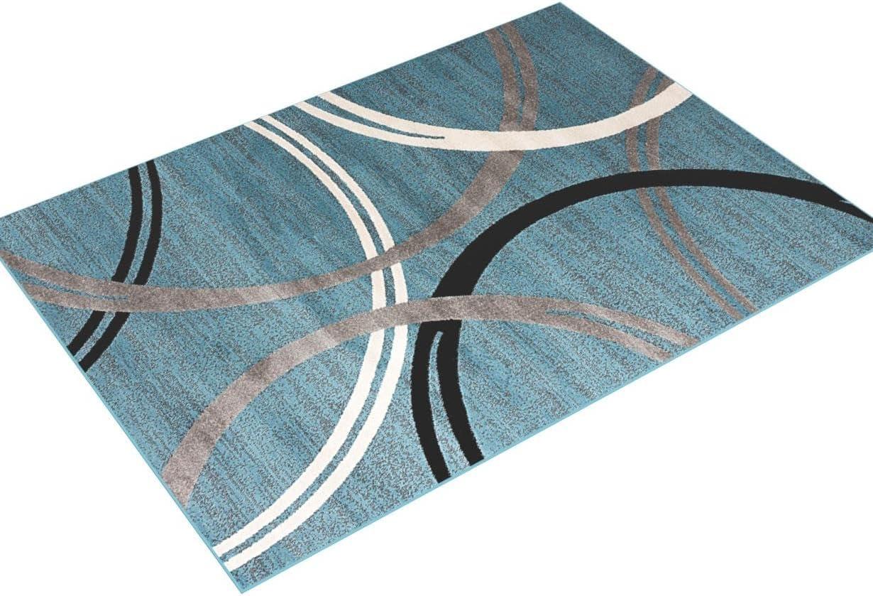 World Rug Gallery Contemporary Abstract Circles Design Area Rug