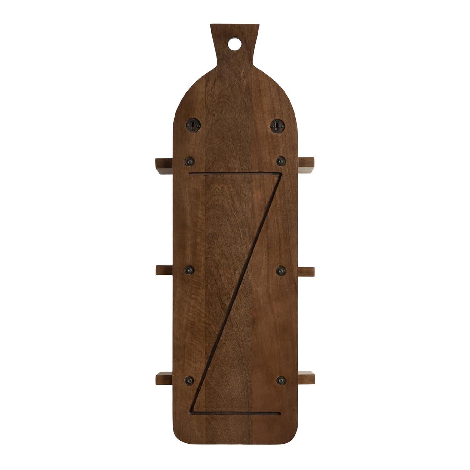 Kate & Laurel All Things Decor 12"x32" 3-Tier Braxton Modern Farmhouse Wall Shelves Natural Brown: Transitional Style, Plastic Frame